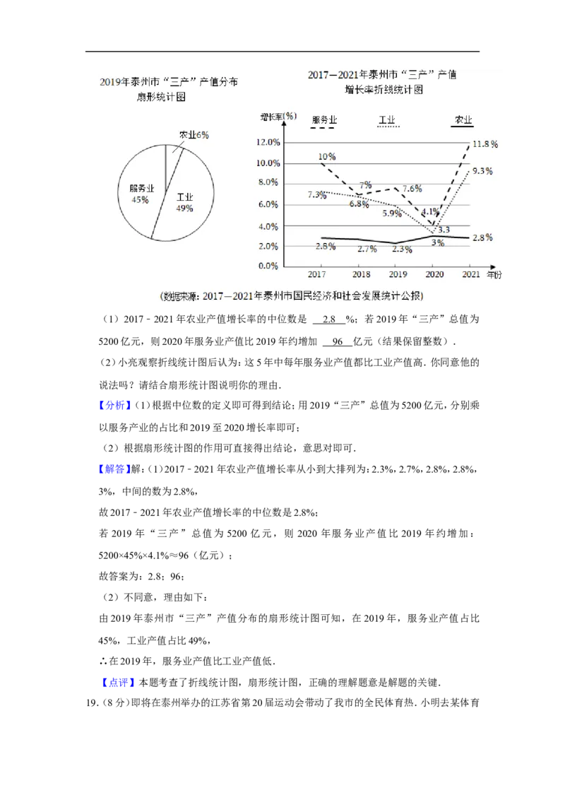 2022年江苏省泰州市中考数学试卷_中考复习资料_语数英物化_2数学中考复习_2025中考复习资料_中考真题（近三年）_2022年全国中考数学150份