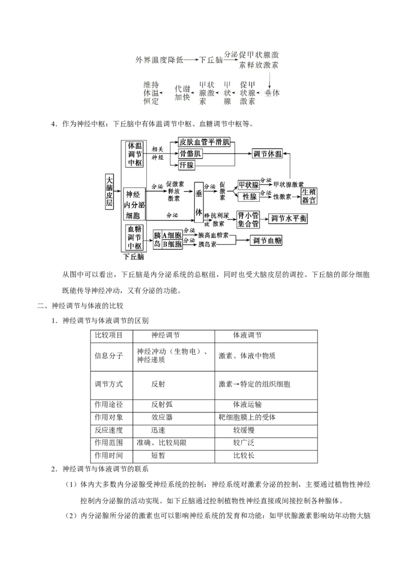 解密18神经&mdash;体液&mdash;免疫（讲义）-高频考点解密2021年高考生物二轮复习讲义+分层训练_新高考复习资料_2021年新高考资料