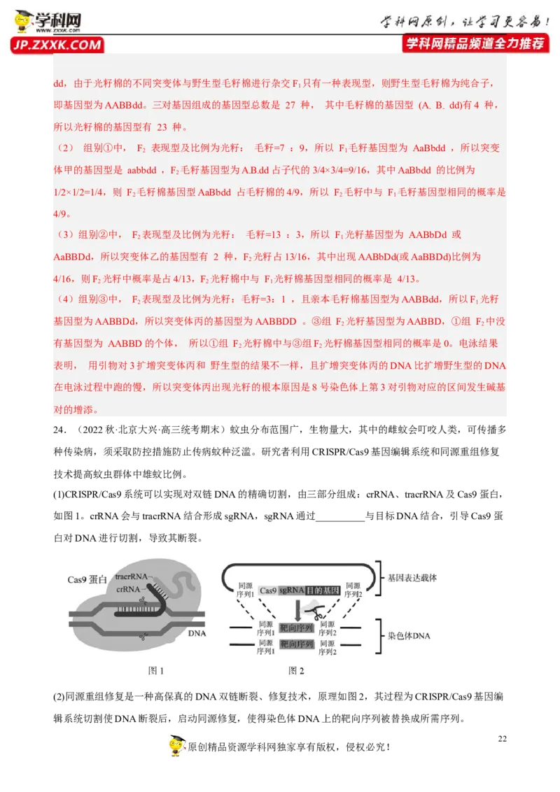 解密19基因工程（分层训练)（解析版）_新高考复习资料_2023年新高考复习资料_二轮复习_高频考点解密2023年高考生物二轮复习讲义+分层训练（全国通用）288808838