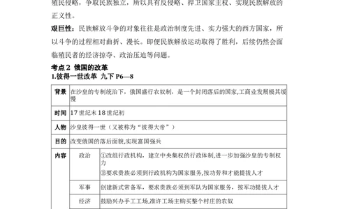 板块二世界近代史第四单元殖民地人民的反抗与资本主义制度的扩展知识点+试卷_8历史中考复习_2026年中考复习（更新中）_2026年中考历史一轮复习知识点+试题