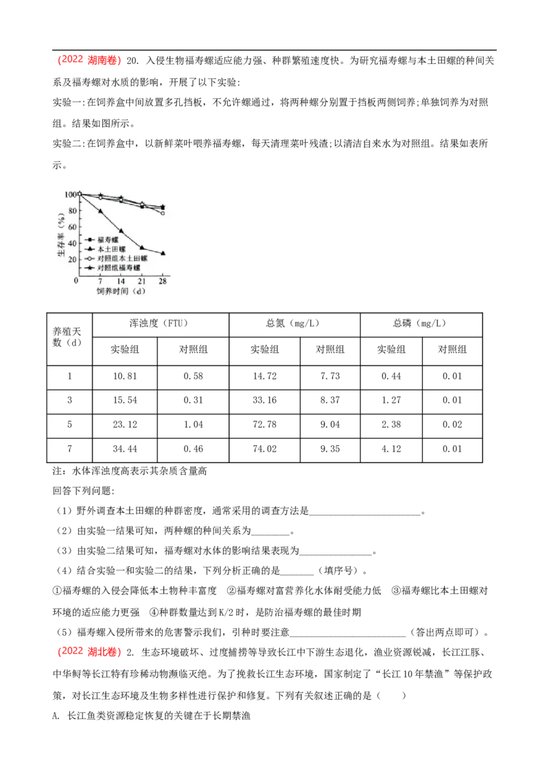解密16生态系统及其稳定性（讲义)（学生版）_通用版（老高考）复习资料_2023年复习资料_二轮复习_高频考点解密2023年高考生物二轮复习讲义+分层训练（全国通用）