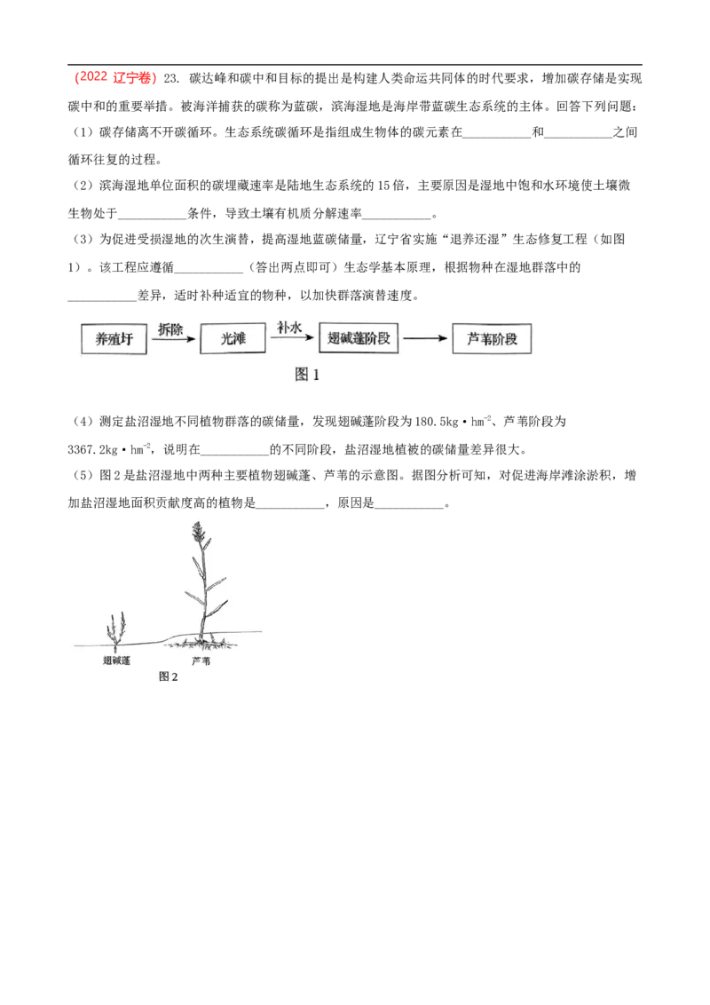 解密16生态系统及其稳定性（讲义)（学生版）_通用版（老高考）复习资料_2023年复习资料_二轮复习_高频考点解密2023年高考生物二轮复习讲义+分层训练（全国通用）