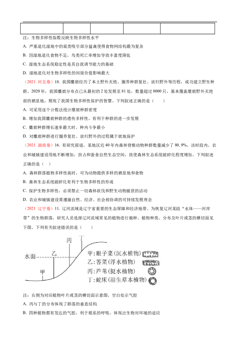 解密16生态系统及其稳定性（讲义)（学生版）_通用版（老高考）复习资料_2023年复习资料_二轮复习_高频考点解密2023年高考生物二轮复习讲义+分层训练（全国通用）