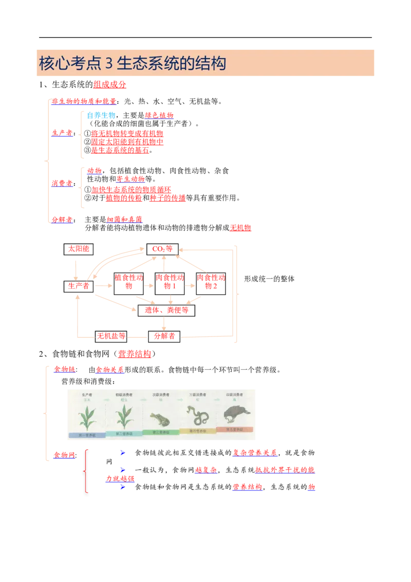 解密16生态系统及其稳定性（讲义)（学生版）_通用版（老高考）复习资料_2023年复习资料_二轮复习_高频考点解密2023年高考生物二轮复习讲义+分层训练（全国通用）