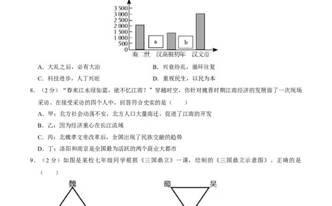 模块检测卷02中国古代史（原卷版）_8历史中考复习_2024年中考复习资料_一轮复习资料_❤历史备战2024年中考历史一轮复习考点帮（部编版）_配套练习