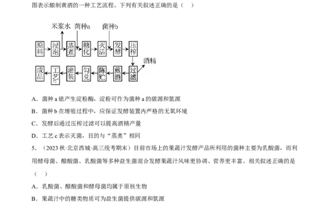 解密17发酵工程（分层训练)（原版卷）_新高考复习资料_2023年新高考复习资料_二轮复习_高频考点解密2023年高考生物二轮复习讲义+分层训练（全国通用）288808838