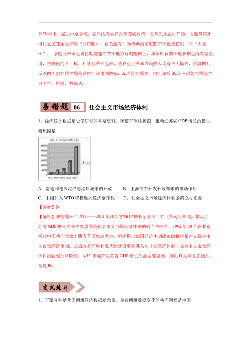 易错点20中国近现代的制度创新-备战2023年中考历史一轮复习易错题_8历史中考复习_2023年中考复习资料_一轮复习_备战2023年中考历史一轮复习易错题-----