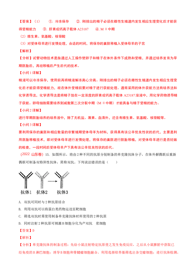 解密18细胞工程（讲义）（教师版）_新高考复习资料_2023年新高考复习资料_二轮复习_高频考点解密2023年高考生物二轮复习讲义+分层训练（全国通用）288808838