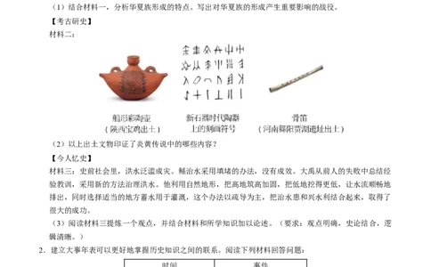 模块01中国古代史历史小论文+观点论述题专项50练（原卷版）_8历史中考复习_2024年中考复习资料_一轮复习资料_❤历史备战2024年中考历史一轮复习考点帮（部编版）_配套练习