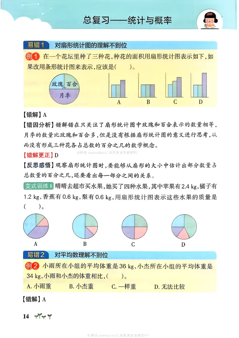 易错通关_26春《小学学霸作业本》_26春学霸作业本数学北师1-6_2026春《小学学霸作业本》数学北师版6下