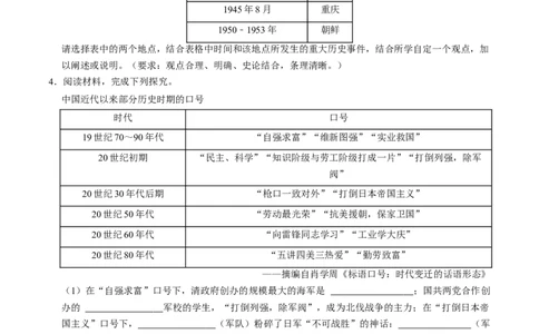 模块03中国现代史历史小论文+观点论述题专项50练（原卷版）_8历史中考复习_2024年中考复习资料_一轮复习资料_❤历史备战2024年中考历史一轮复习考点帮（部编版）_配套练习