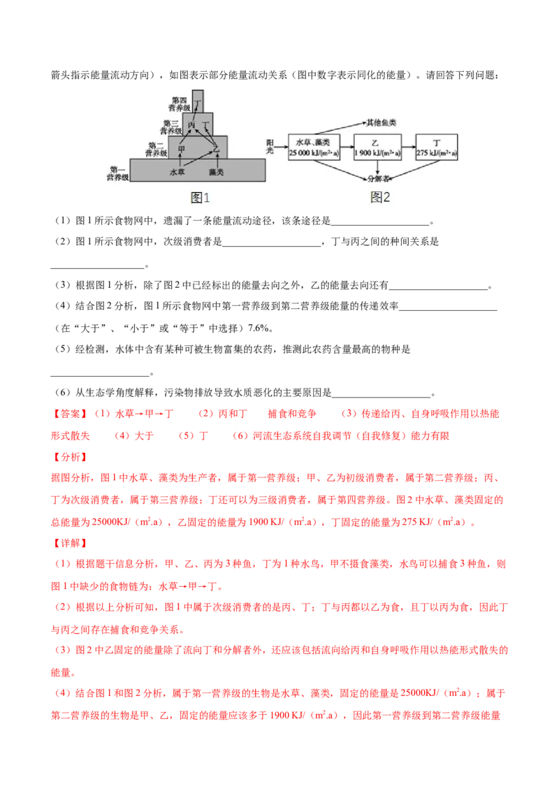 解密20种群和群落（分层训练）（解析版）_新高考复习资料_2021年新高考资料_高频考点解密2021年高考生物二轮复习讲义+分层训练4.7更新