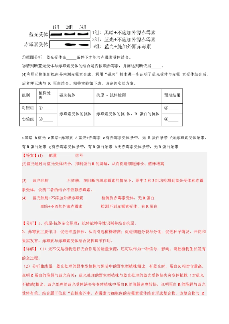 解密14植物生命活动的调节（分层训练)（解析版）_新高考复习资料_2023年新高考复习资料_二轮复习_高频考点解密2023年高考生物二轮复习讲义+分层训练（全国通用）288808838