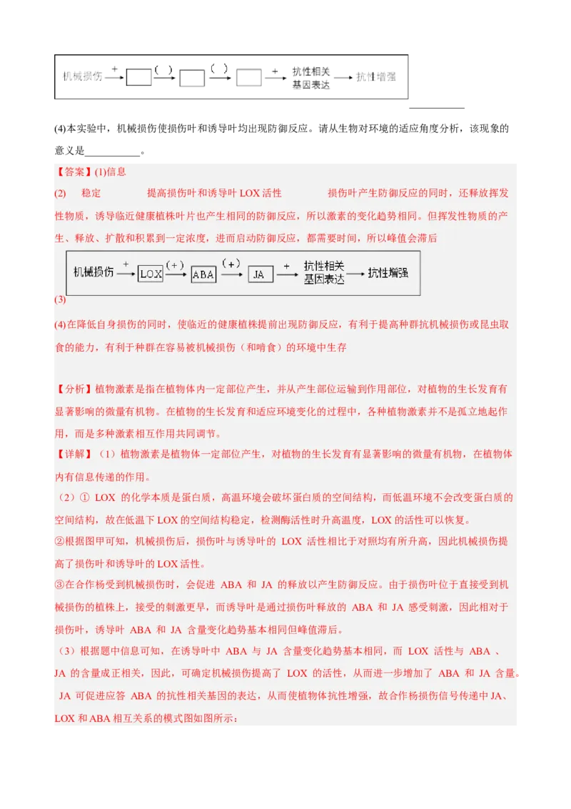 解密14植物生命活动的调节（分层训练)（解析版）_新高考复习资料_2023年新高考复习资料_二轮复习_高频考点解密2023年高考生物二轮复习讲义+分层训练（全国通用）288808838