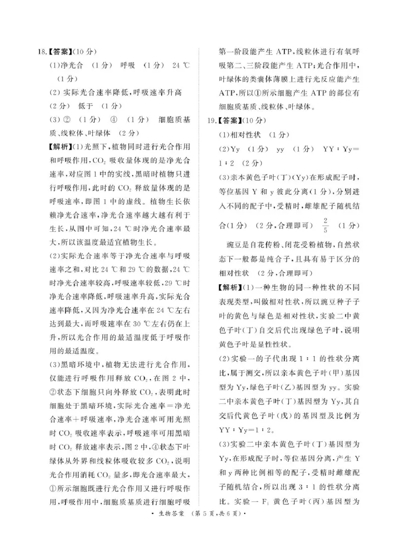解析_2025年03月试卷_0319河南省部分名校2024-2025学年高一下学期3月联考_河南省部分名校2024-2025学年高一下学期3月联考生物试卷（PDF版，含答案）