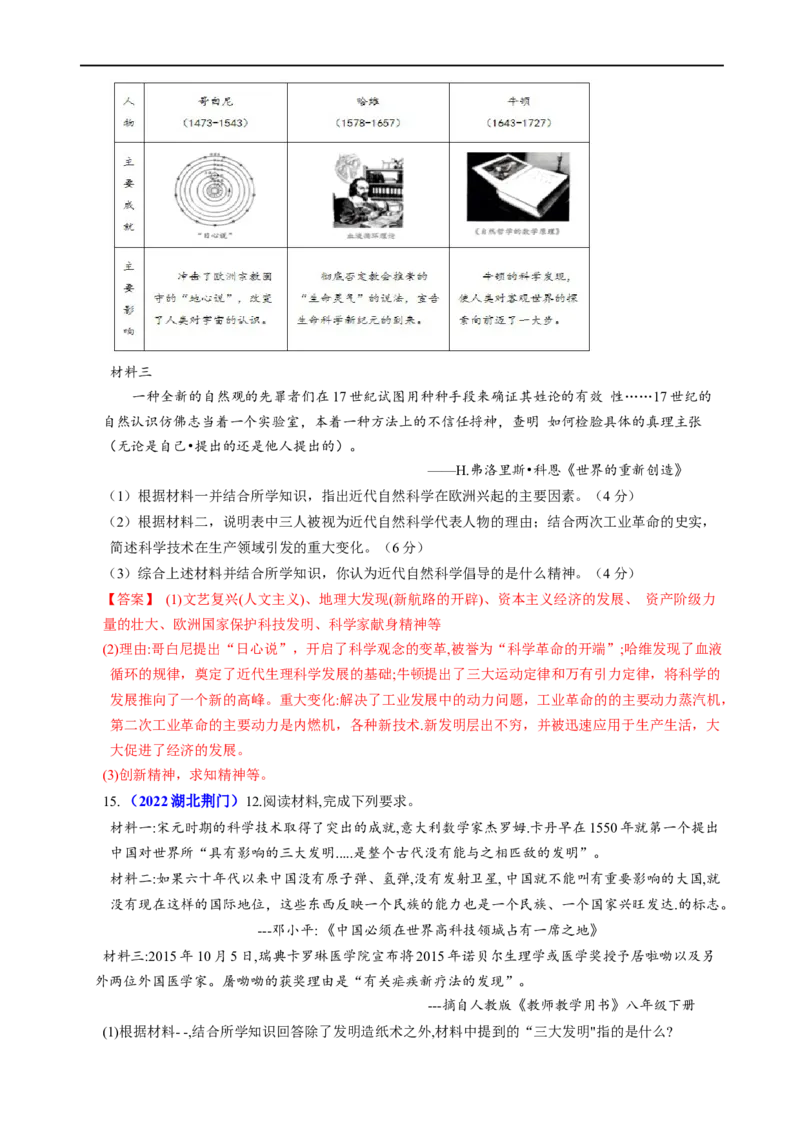热点03神舟5号飞船升空20周年（科技与创新）-2023年中考历史热点&middot;重点&middot;难点专练（全国通用）_8历史中考复习_2023年中考复习资料_专项复习