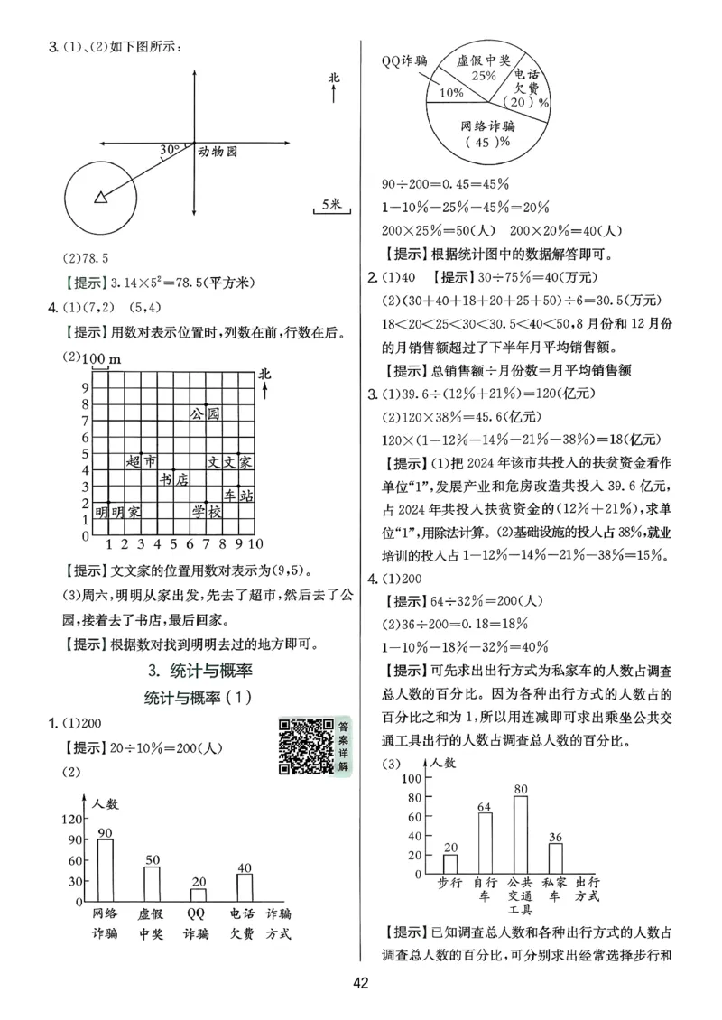 答案解析数学人教六下_2026春季学期_26春人教数学《实验班提优训练》1-6下_26春《实验班提优训练》人教数学6下