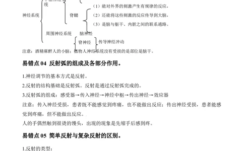 易错点12人体生命活动的调节-备战2022年中考生物考试易错题（解析版）_6生物中考复习_2023年中考复习资料_专项复习_备战2022年中考生物考试易错题
