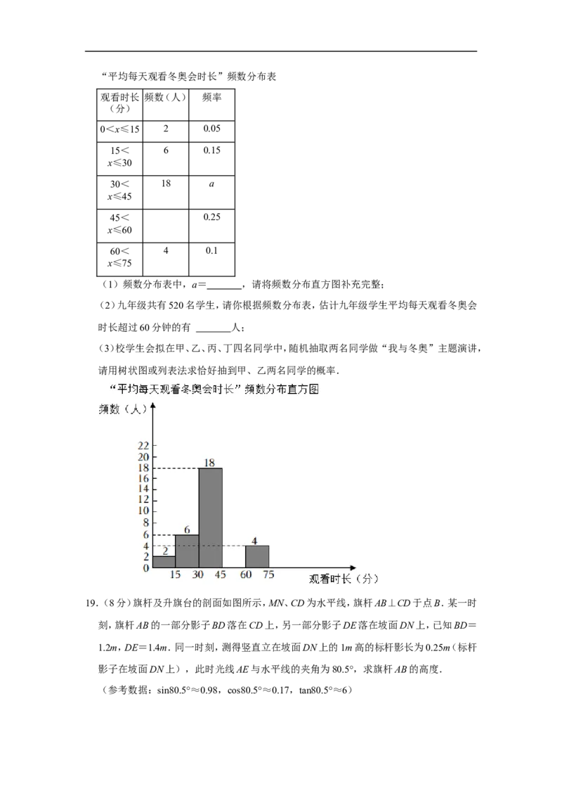 2022年内蒙古鄂尔多斯市中考数学试卷_中考复习资料_语数英物化_2数学中考复习_2025中考复习资料_中考真题（近三年）_2022年全国中考数学150份