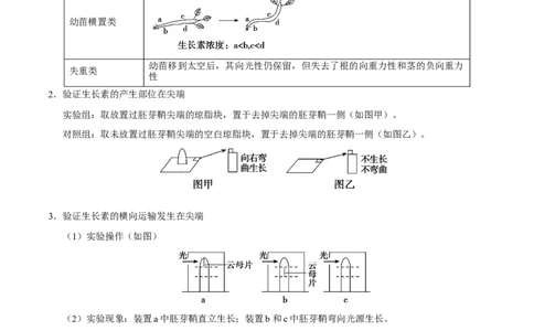 解密19植物的激素调节（讲义）-高频考点解密2021年高考生物二轮复习讲义+分层训练_新高考复习资料_2021年新高考资料_高频考点解密2021年高考生物二轮复习讲义+分层训练4.7更新