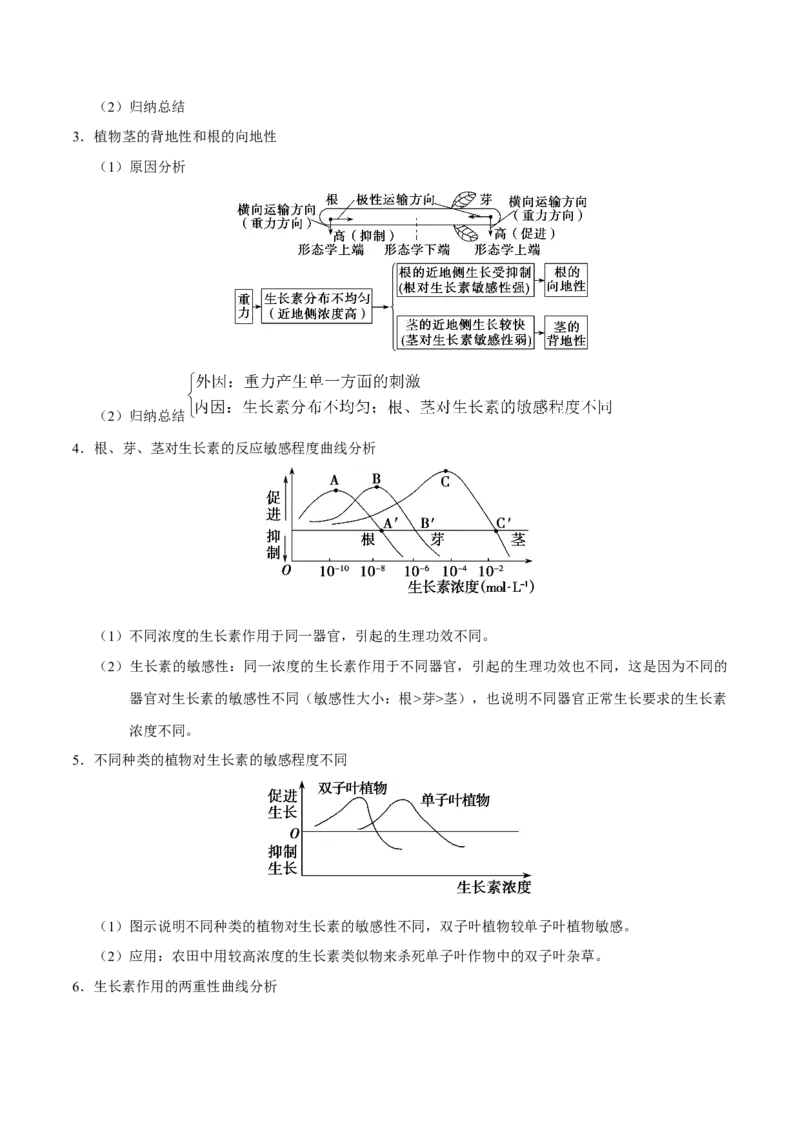 解密19植物的激素调节（讲义）-高频考点解密2021年高考生物二轮复习讲义+分层训练_新高考复习资料_2021年新高考资料_高频考点解密2021年高考生物二轮复习讲义+分层训练4.7更新