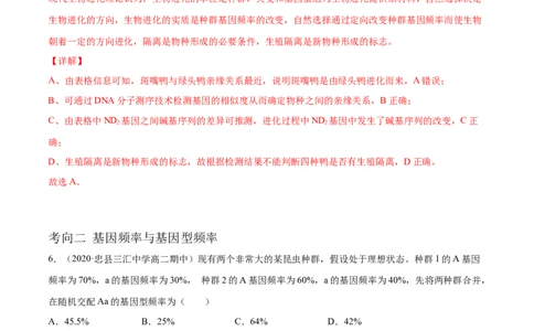 解密14生物的进化（分层训练）（解析版）_新高考复习资料_2021年新高考资料_高频考点解密2021年高考生物二轮复习讲义+分层训练4.7更新