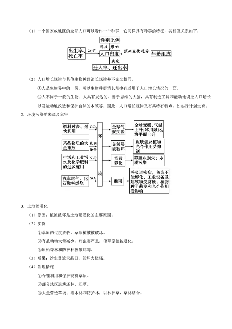 解密22生态系统的稳定性、生物多样性及环境保护（讲义）-高频考点解密2021年高考生物二轮复习讲义+分层训练_新高考复习资料_2021年新高考资料