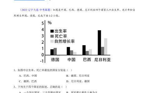 易错点08世界地理之国际篇-备战2023年中考地理考试易错题（原卷版）_7地理中考复习_2023年中考复习资料_专项复习_备战2023年中考地理考试易错题