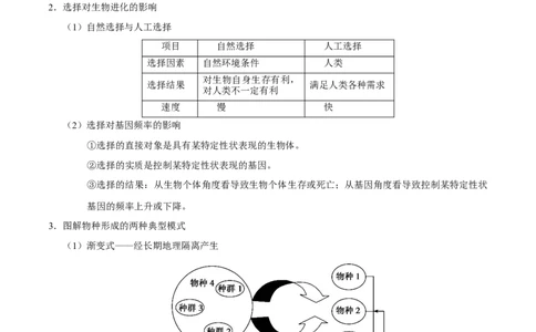解密14生物的进化（讲义）-高频考点解密2021年高考生物二轮复习讲义+分层训练_新高考复习资料_2021年新高考资料_高频考点解密2021年高考生物二轮复习讲义+分层训练4.7更新