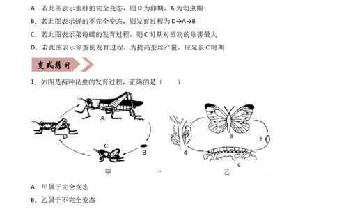 易错点18生物的生殖和发育-备战2022年中考生物考试易错题（原卷版）_6生物中考复习_2023年中考复习资料_专项复习_备战2022年中考生物考试易错题