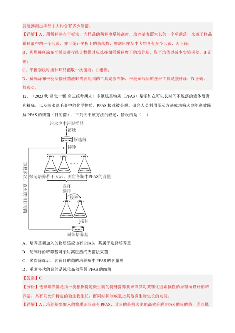 解密17发酵工程（分层训练)（解析版）_新高考复习资料_2023年新高考复习资料_二轮复习_高频考点解密2023年高考生物二轮复习讲义+分层训练（全国通用）288808838