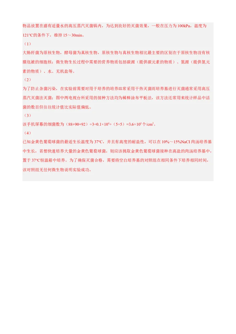 解密17发酵工程（分层训练)（解析版）_新高考复习资料_2023年新高考复习资料_二轮复习_高频考点解密2023年高考生物二轮复习讲义+分层训练（全国通用）288808838