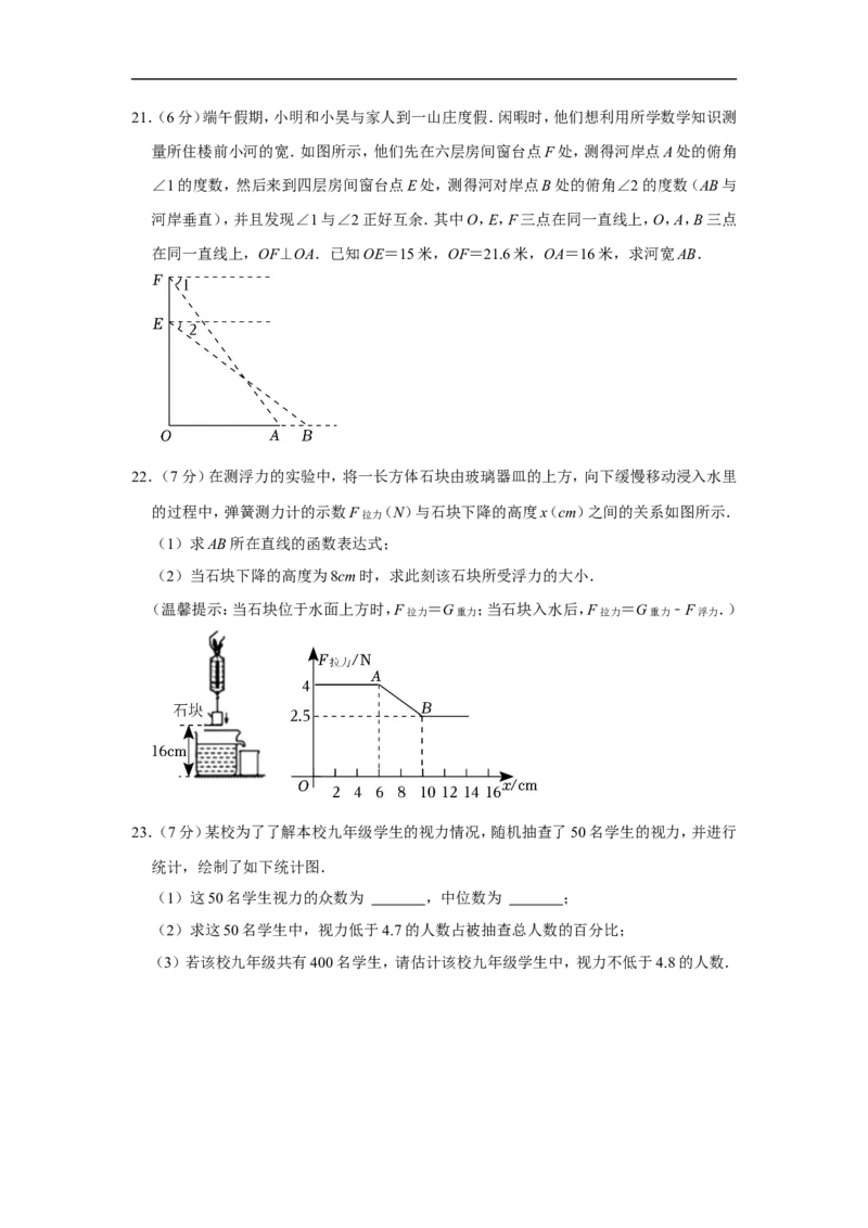 2022年陕西省中考数学试卷（副卷）_中考复习资料_语数英物化_2数学中考复习_2025中考复习资料_中考真题（近三年）_2022年全国中考数学150份