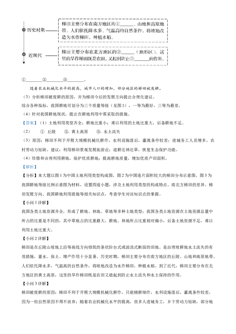 精品解析：2022年山东省济南市中考地理真题（解析版）_7地理中考复习_2025中考复习资料_中考真题（近三年）_2022年中考地理试卷104份_精品解析：2022年山东省济南市中考地理真题