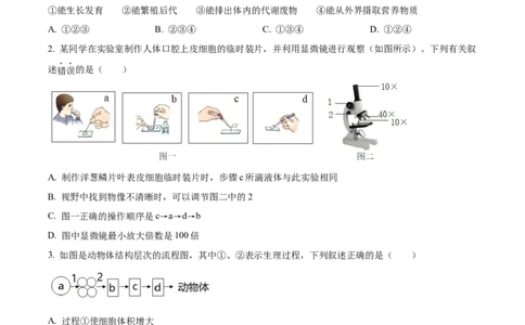 精品解析：2022年山东省滨州市中考生物真题（原卷版）_6生物中考复习_2025中考复习资料_中考真题（近三年）_2022年生物中考真题114份_精品解析：2022年山东省滨州市中考生物真题