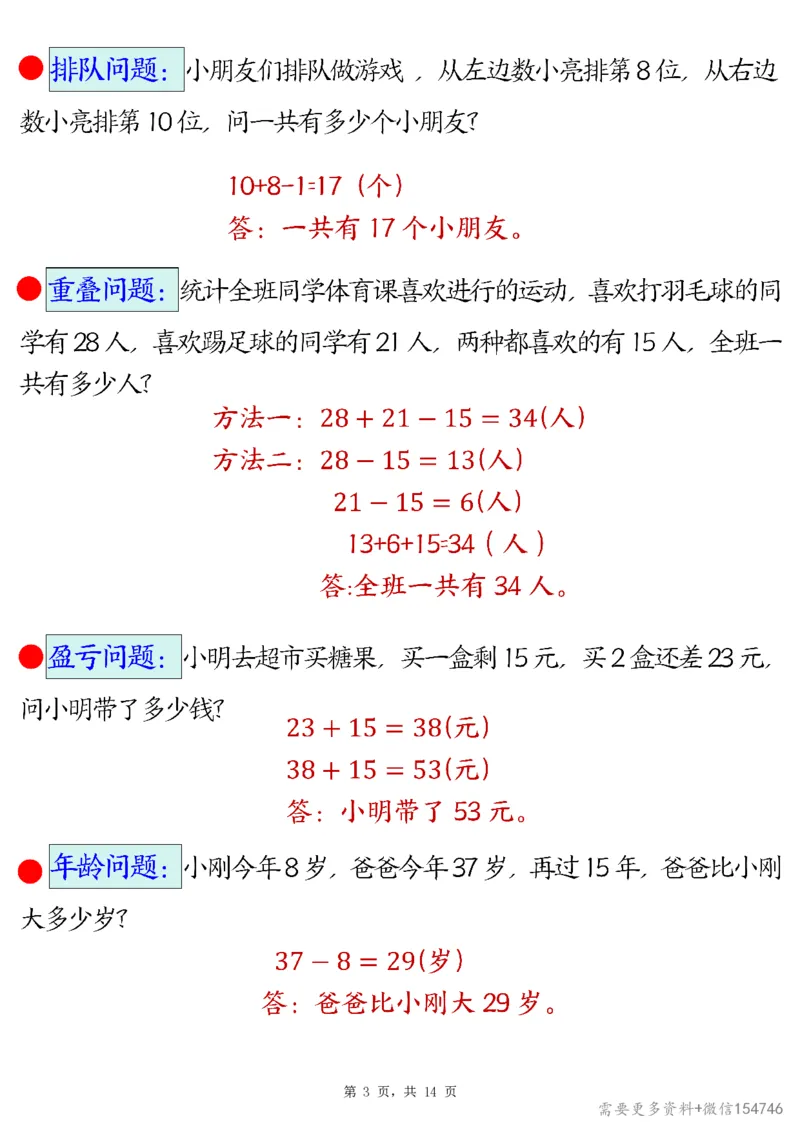 2494二下数学易错思维应用题专项（28道母题）练习+答案版14页_2026春人教数学母题合集