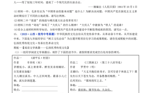 第6课艰辛探索与建设成就（原卷版）_8历史中考复习_2024年中考复习资料_专项复习资料_完三年（2021-2023）中考历史真题分项汇编（全国通用）_八年级下册（单元内分课时呈现）