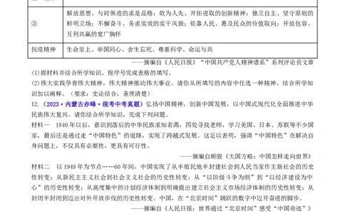 第10课建设中国特色社会主义（原卷版）_8历史中考复习_2024年中考复习资料_专项复习资料_完三年（2021-2023）中考历史真题分项汇编（全国通用）_八年级下册（单元内分课时呈现）