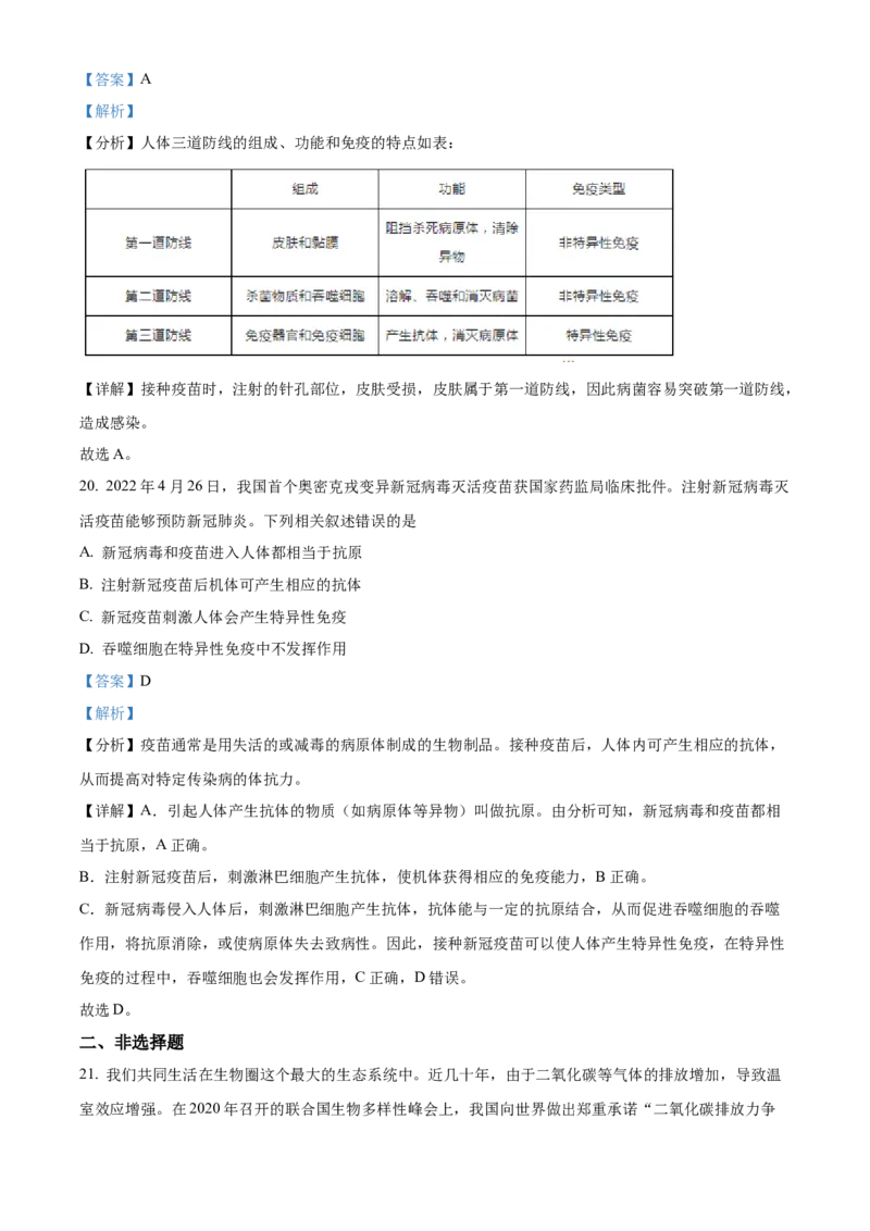 精品解析：2022年四川省德阳市中考生物真题（解析版）_6生物中考复习_2025中考复习资料_中考真题（近三年）_2022年生物中考真题114份_精品解析：2022年四川省德阳市中考生物真题
