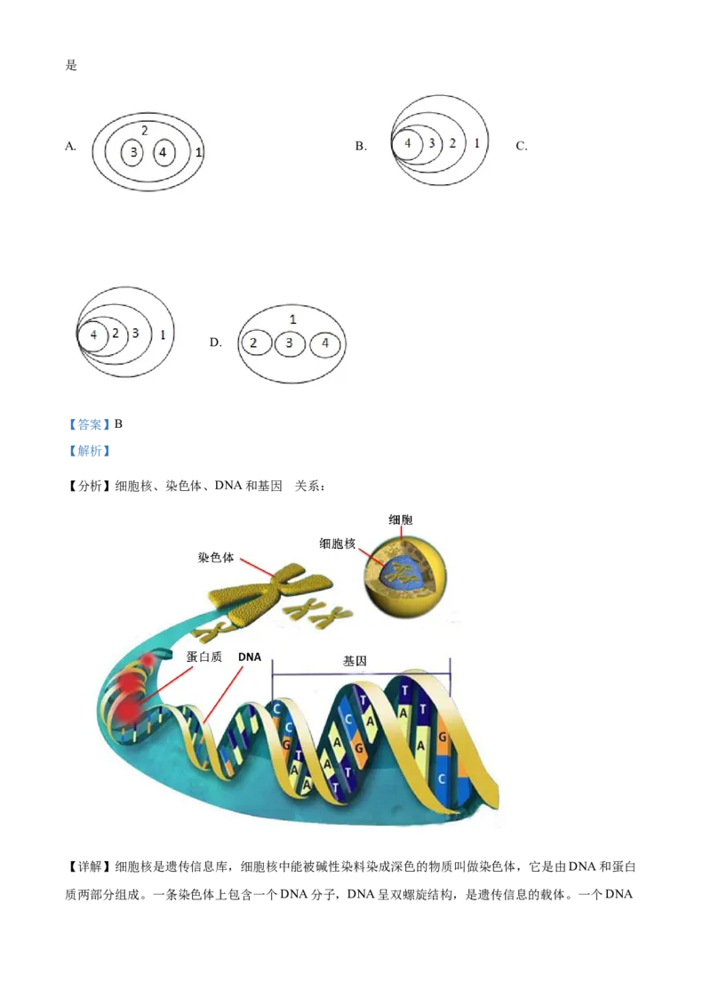 精品解析：2022年四川省广安市中考生物真题（解析版）_6生物中考复习_2025中考复习资料_中考真题（近三年）_2022年生物中考真题114份_精品解析：2022年四川省广安市中考生物真题