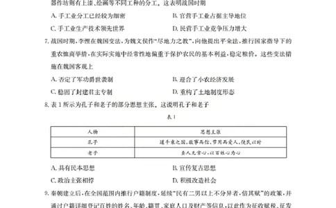 辽宁省葫芦岛市、县协作校2025-2026学年高一上学期第一次考试（26-71A）历史_2025年11月高一试卷_251116金太阳&middot;辽宁省葫芦岛市、县协作校2025-2026学年高一上学期第一次考试（26-71A）（全）