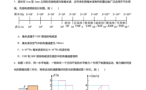 2024年广东省广州市南沙区中考物理一模试题-题目版_初中近3年全区全科一模真题_2024年广州初三一模各区全科真题卷（70份）_物理2024年广州中考一模