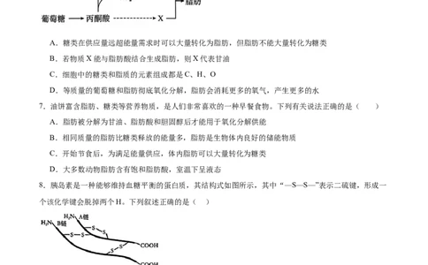 辽宁省辽西重点高中2025-2026学年高一上学期期中考试生物试卷（含答案）_2025年12月高一试卷_251212辽宁省辽西重点高中2025-2026学年高一上学期期中