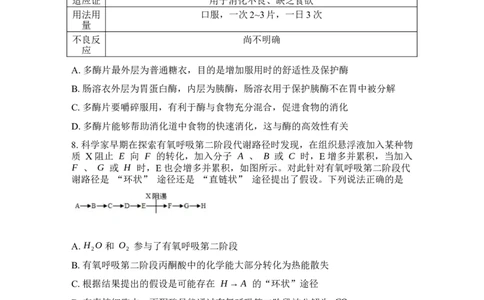 辽宁省实验中学2026年2月高一下学期期初试卷生物学(含答案)_2026年03月高一试卷_260306辽宁省实验中学2026年2月高一下学期期初试卷
