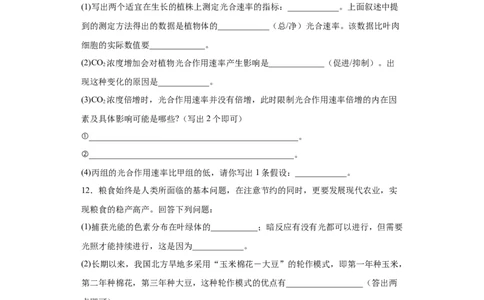 课时09光合作用的过程及影响因素-2023年高考生物一轮复习小题多维练（原卷版）_通用版（老高考）复习资料_2023年复习资料_一轮复习_2023年高考生物一轮复习小题多维练（全国通用）