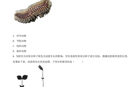 精品解析：2022年山东省泰安市中考生物真题（原卷版）_6生物中考复习_2025中考复习资料_中考真题（近三年）_2022年生物中考真题114份_精品解析：2022年山东省泰安市中考生物真题