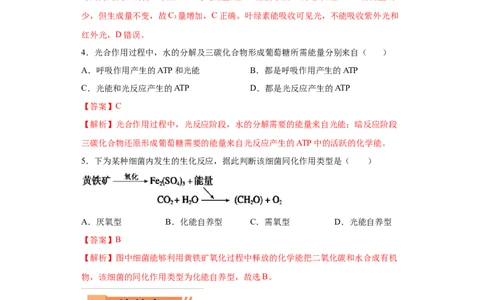 课时09光合作用的过程及影响因素-2023年高考生物一轮复习小题多维练（解析版）_通用版（老高考）复习资料_2023年复习资料_一轮复习_2023年高考生物一轮复习小题多维练（全国通用）