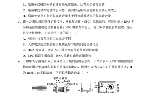 辽宁省重点高中沈阳市郊联体2025-2026学年高一上学期期末生物试卷含答案_2026年02月高一试卷_260201辽宁省重点高中沈阳市郊联体2025-2026学年高一上学期期末（全）