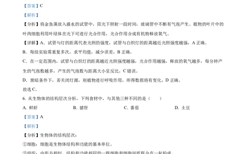 精品解析：2022年四川省绵阳市中考生物真题（解析版）_6生物中考复习_2025中考复习资料_中考真题（近三年）_2022年生物中考真题114份_精品解析：2022年四川省绵阳市中考生物真题