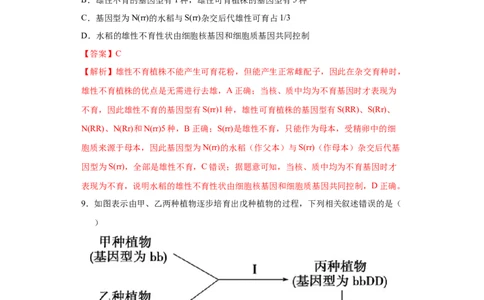 课时24利用变异进行育种-2023年高考生物一轮复习小题多维练（解析版）_通用版（老高考）复习资料_2023年复习资料_一轮复习_2023年高考生物一轮复习小题多维练（全国通用）